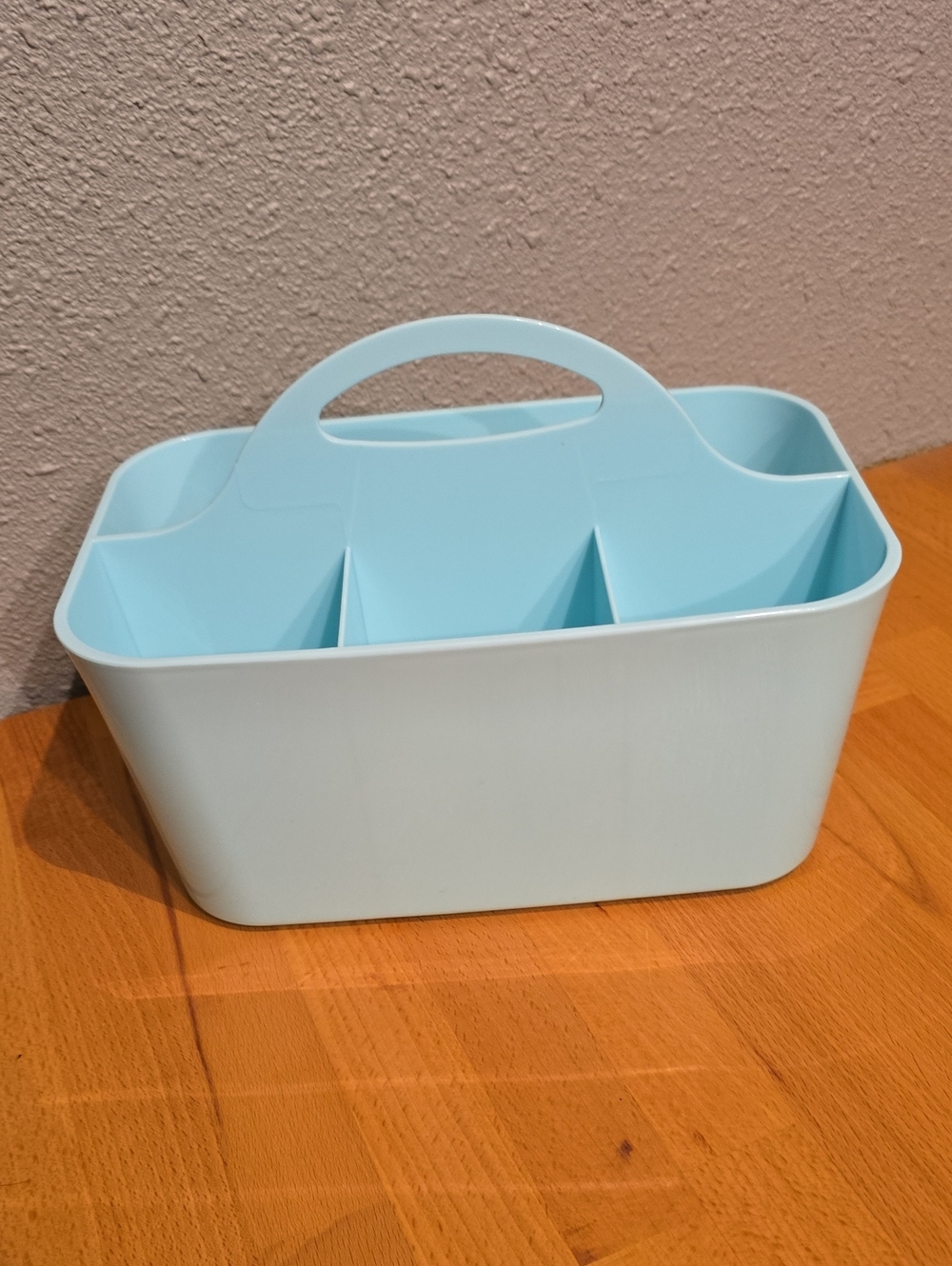 Teal Mint Plastic Tote Caddy with Handle - 9.5Lx4.6Wx9H (Approx. Without Handle)